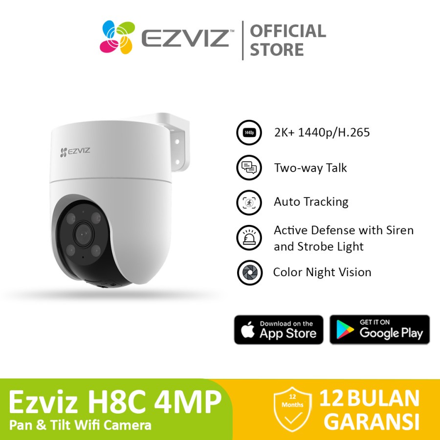 Ezviz H8C 2MP,4MP 2K+ Outdoor CCTV Pan &amp; Tilt Wifi IP Camera Auto Tracking