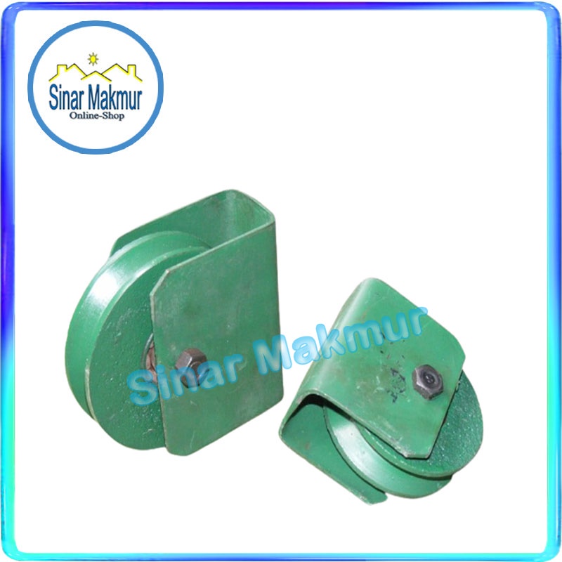 Roda Pagar Pintu Gerbang 7 CM Rel Siku V