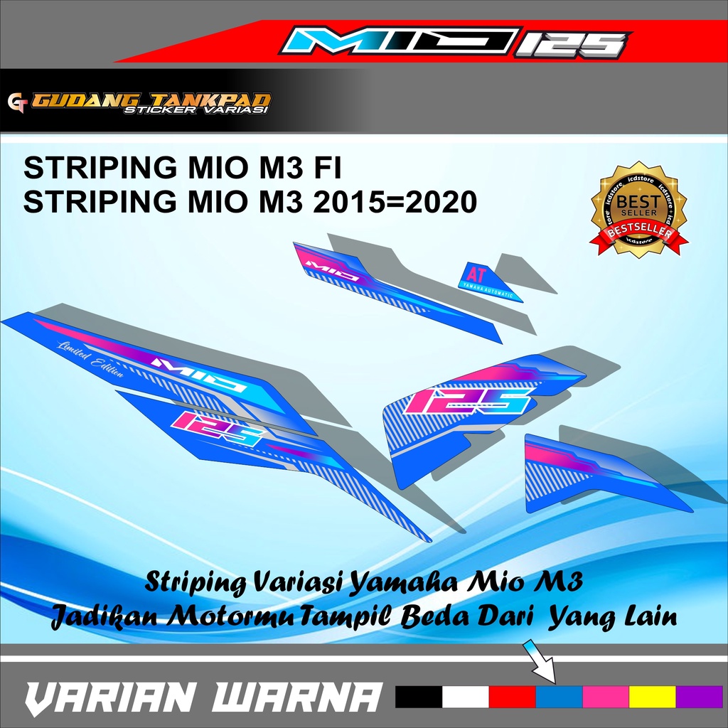 STIKER STRIPING MIO M3 FI / STIKER VARIASI STRIPING MIO M3