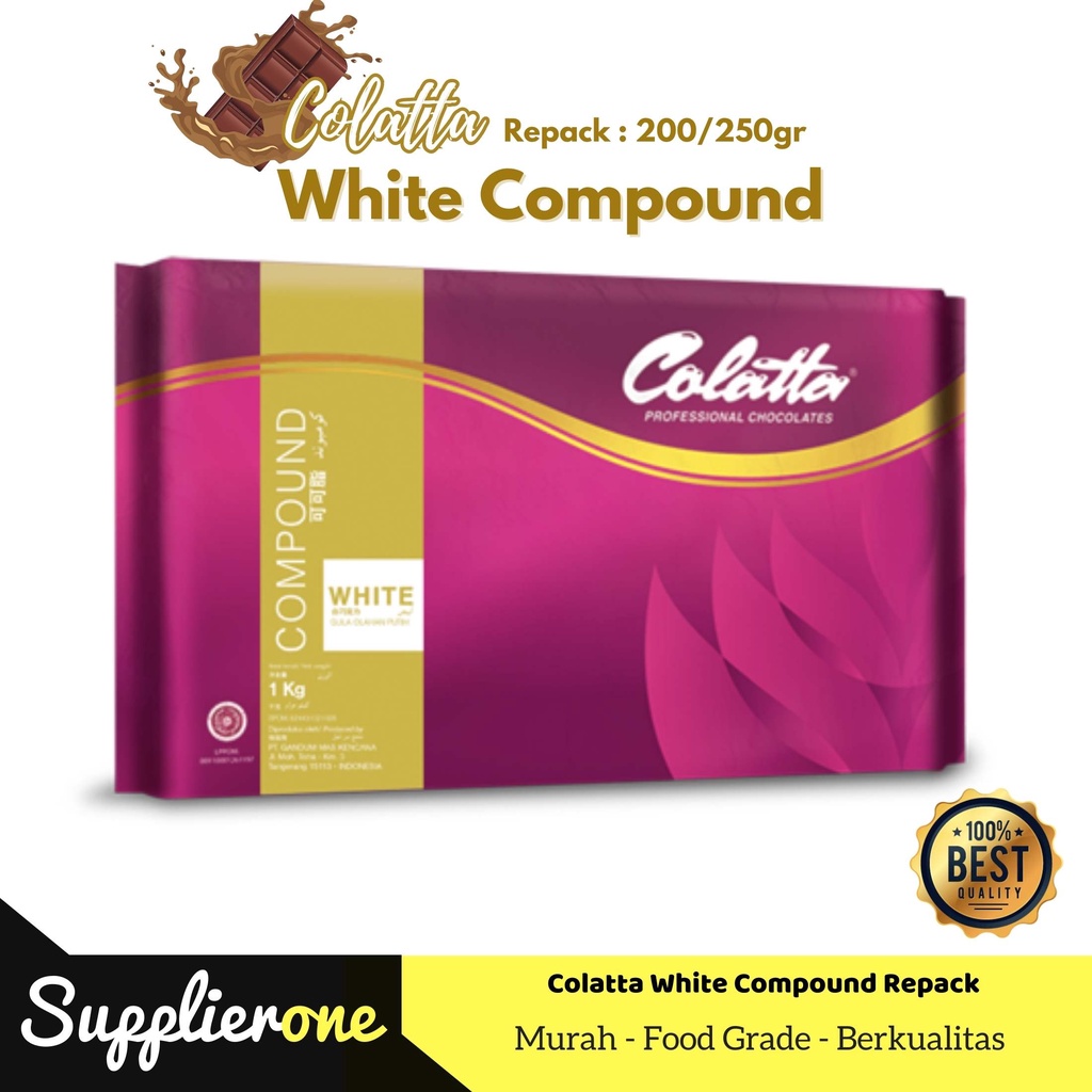 

Colatta White Compound 200/250gr / White Coklat Colatta / Coklat Putih Batangan Colatta / White Coklat Batangan Repack