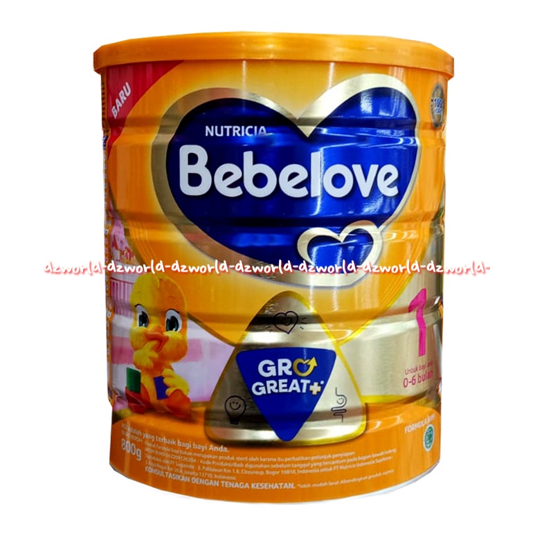Nutricia 800gr Bebelove 1 Susu Formula Bayi 0-6bulan Bebe love 1 Satu Bebelac 800 gram Go Great Susu Bubuk Kemasan Kaleng