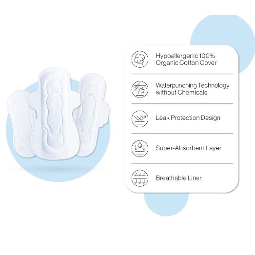 Med+ Organic Pads/Liners | Pembalut Organik (Chlorine free)