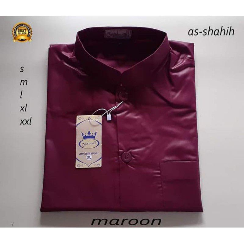 koko bahan katun koko kerah sanghai baju koko melayu pria Koko haibah Habib Ammu Origina kurta Sakuk