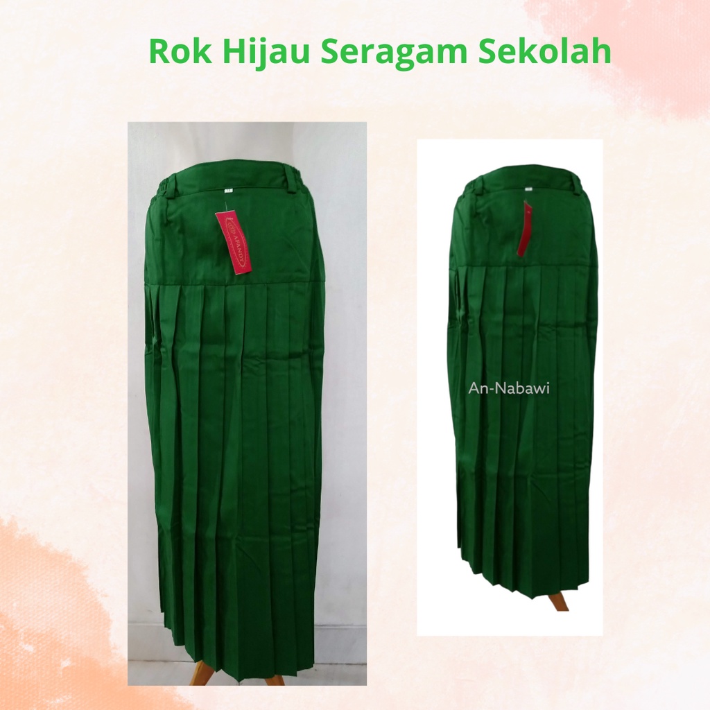 rok seragam hijau madrasah - rok hijau seragam sekolah madrasah - Rok Panjang hijau seragam sekolah
