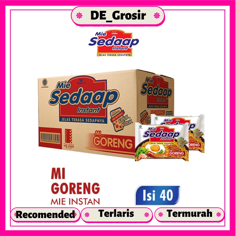 

Sedaap Mie Instan Mi Goreng 90gr Dapat 1 Dus Isi 40 Pcs
