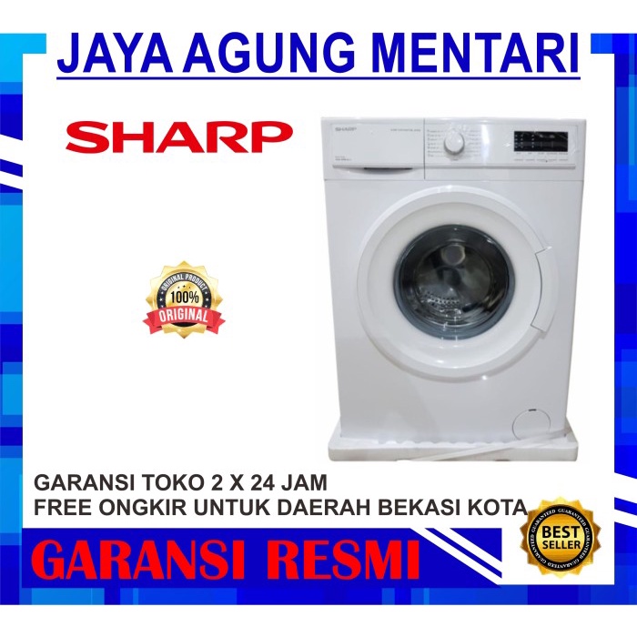MESIN CUCI FRONT LOADING SHARP ES-FL 1082 ESFL1082 8 kg 1 TABUNG