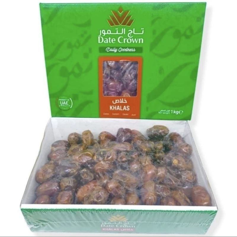 

Kurma Date Crown Khalas 1 kg. Date crown khalas termurah/Kemasan Baru