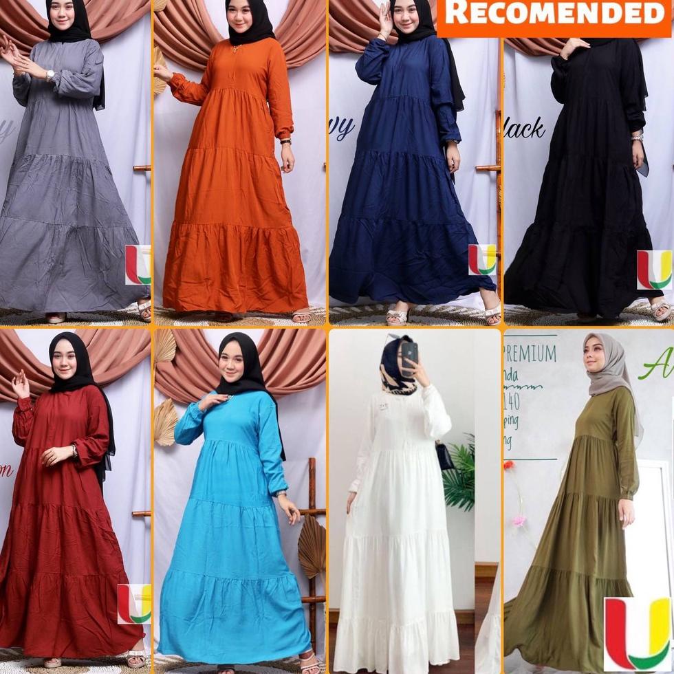 PALING DICARI Batik Usman - TERBARU GAMIS RAYON POLOS PUTIH GAMIS RAYON PREMIUM TEBAL DAN ADEM / GAM