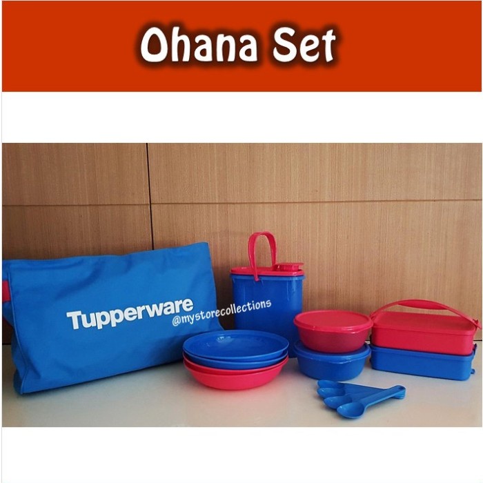 Tupperware Ohana Set Tas Bekal Makan Untuk Piknik Lengkap