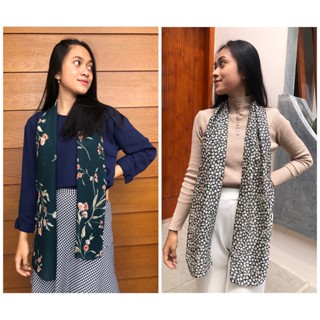 Image of 21-28 SYAL wanita motif scarf leher scraft import korea fashion polos