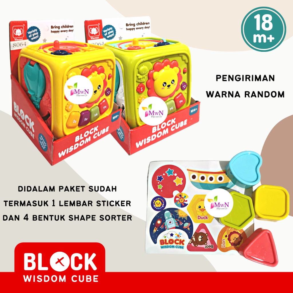 MWN Mainan Edukasi Anak 6 in 1 Block Wisdom Cube 8064