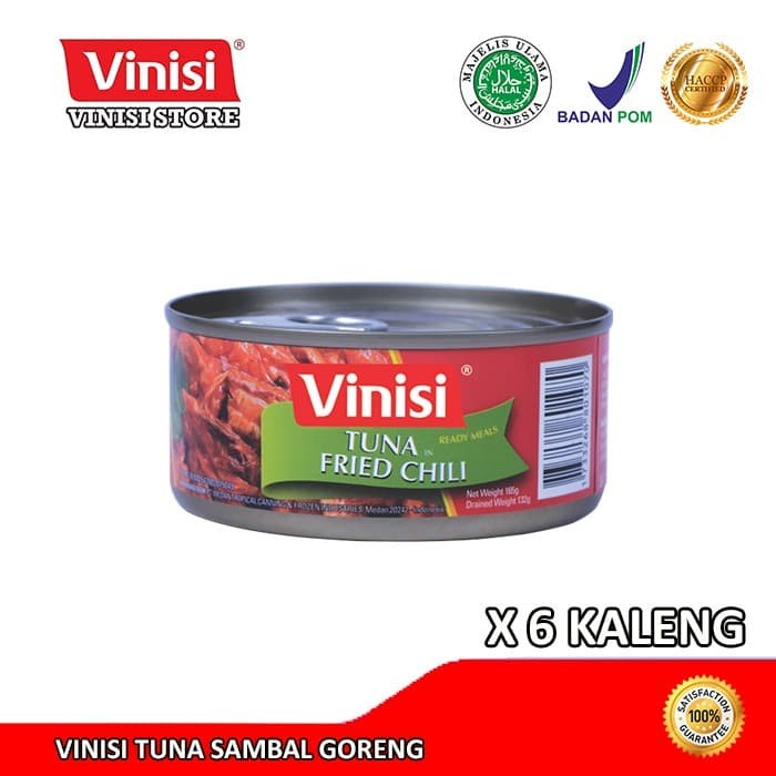 

PAKET 6 KALENG VINISI TUNA SAMBAL GORENG 165 GR