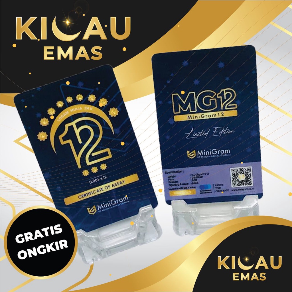 Minigram 0.012 Gram Special Edition Limited Emas Batangan 24 Karat