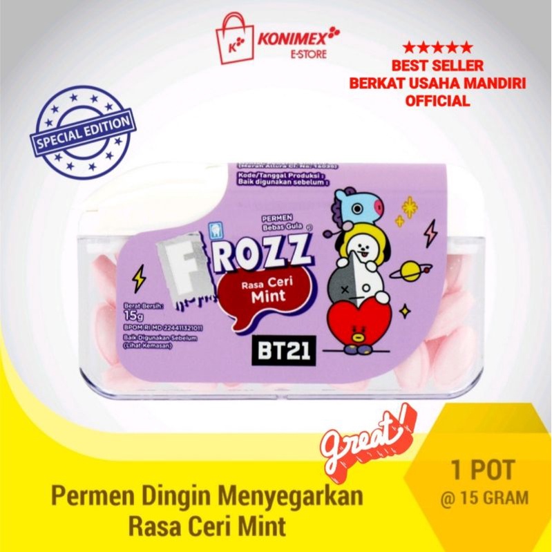 FROZZ BT21 Permen Dingin Menyegarkan @15g