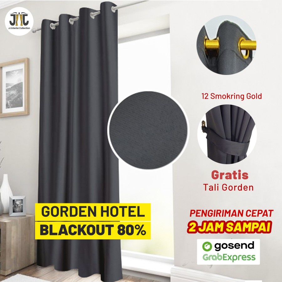 GORDEN HOTEL BLACKOUT PREMIUM Polos dan tebal Blackout 80% Dimout collections gorden jendela gorden