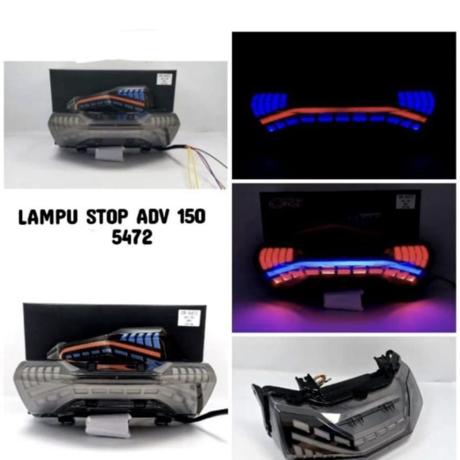 STOPLAMP ADV 150 X-CASE LAMPU STOP BELAKANG ADV 150 3 IN 1 SEN RUNNING