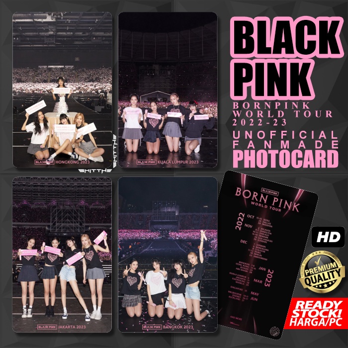 Photocard BP BORN PINK WORLD TOUR Photo STAGE Card Kartu