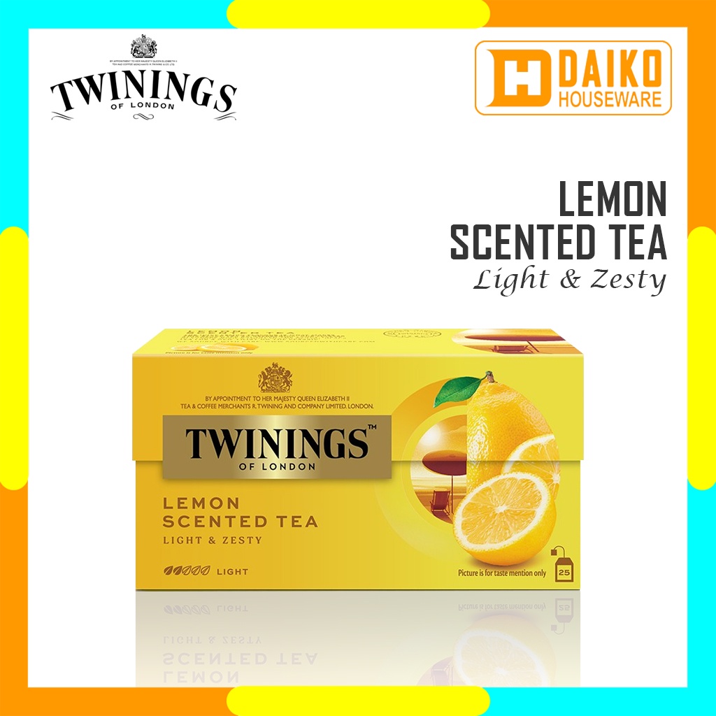 Teh Hitam Celup Twinings Lemon Scented Tea 25 x 2gr Flavoured Tea Teh Hitam Kantong Rasa Buah Lemon