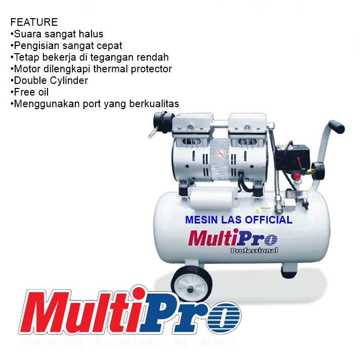 Kompresor 1 HP MultiPro OLC-100/24 OW Kompresor Oiless Multipro