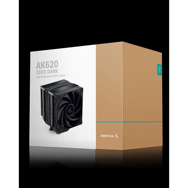 DEEPCOOL AK620 ZERO DARK DUAL TOWER FAN 2x12CM LGA1700 AM5 CPU COOLER