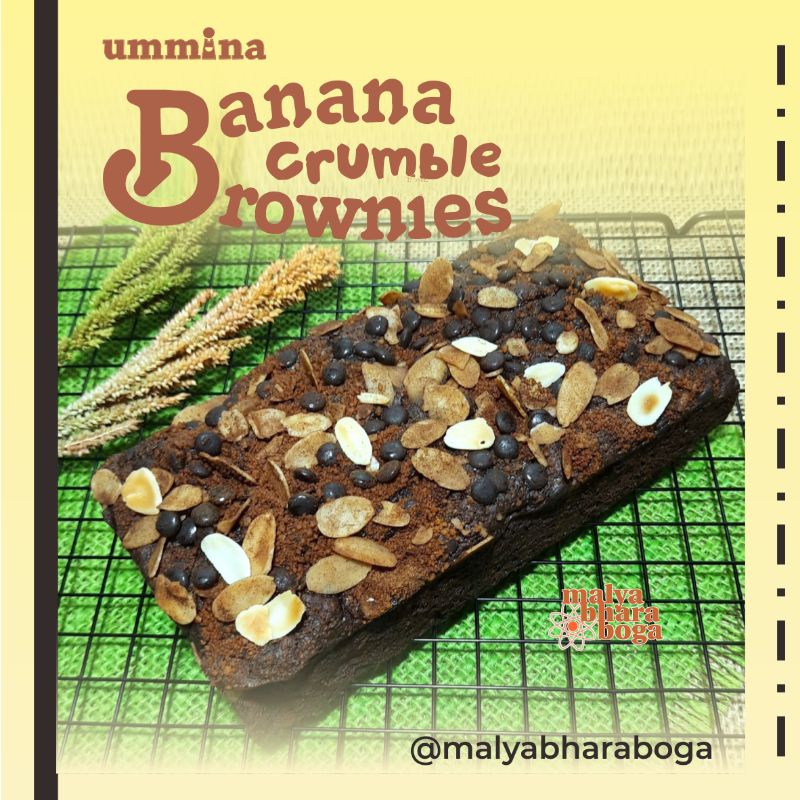 

Ummina Streusel Banana Crumble Brownies brownie pisang cake camilan kue