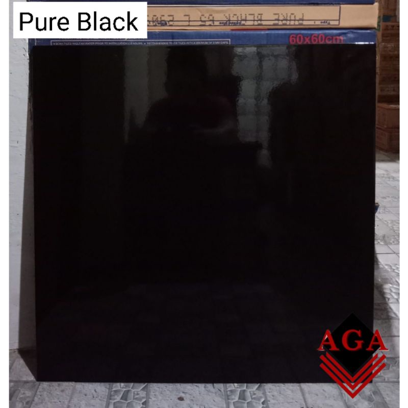 KERAMIK LANTAI 60x60 PURE BLACK