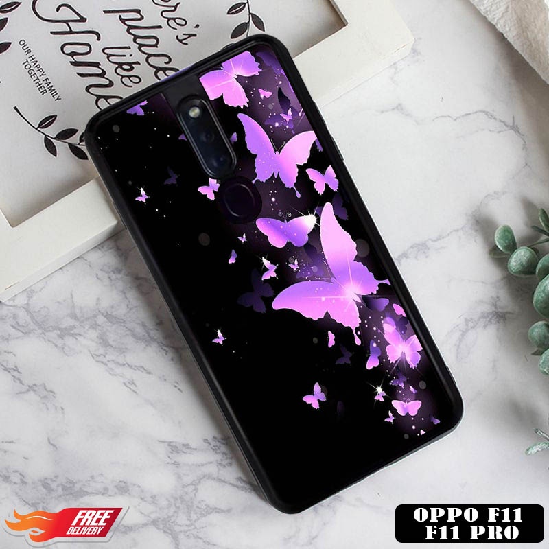 [COD]Promo Case Oppo F11 F11 PRO Gambar Wallpaper Kupu-kupu Aesthetic Casing Hp Bisa Type Lain Desai