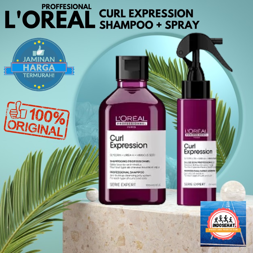 LOREAL Serie Expert Curl Expression Shampoo Reviver Spray - Perawatan Pelembab Rambut Kusut Keriting Ikal