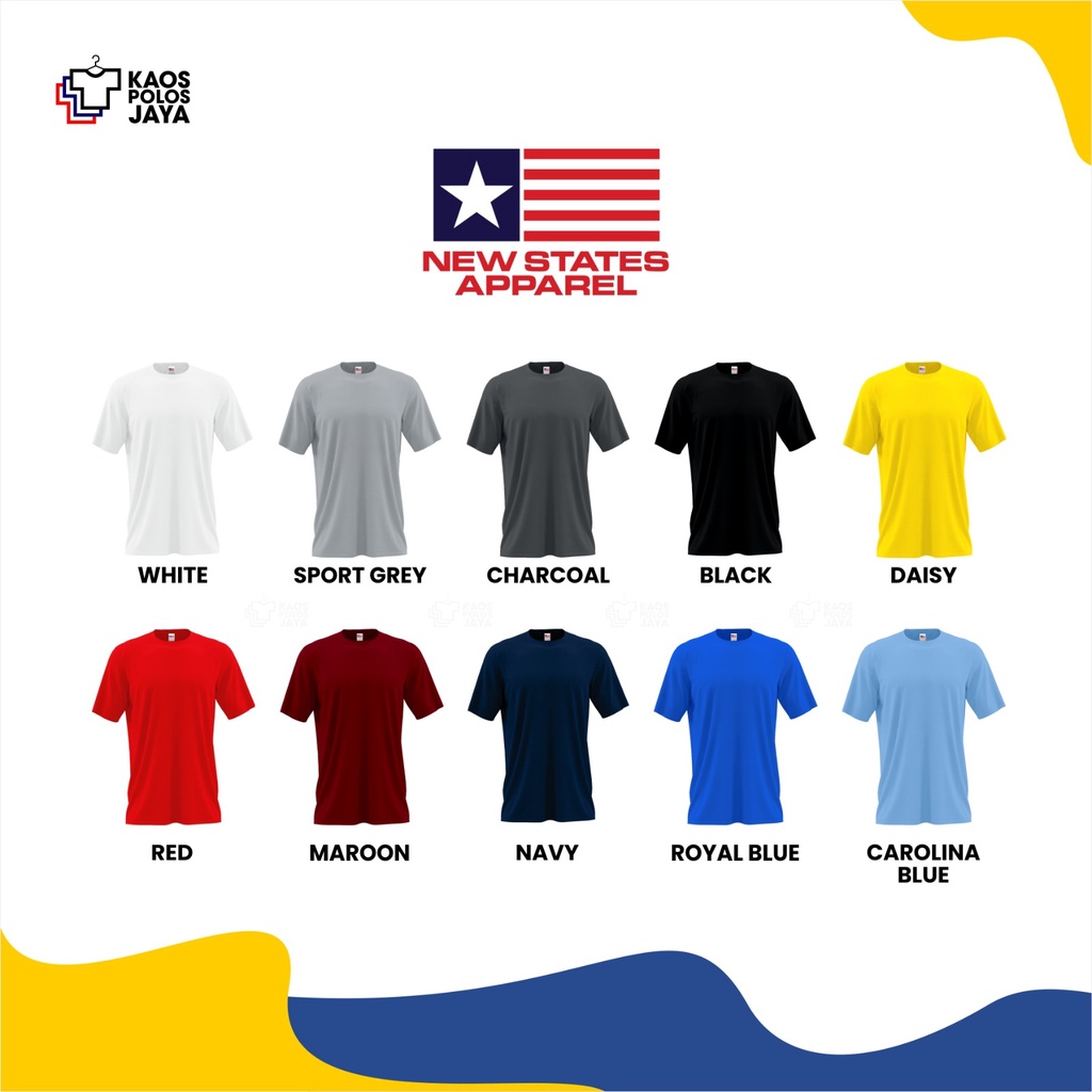 KAOS NEW STATES APPAREL NSA 3600 / KAOS NSA / KAOS POLOS PREMIUM BAGUS