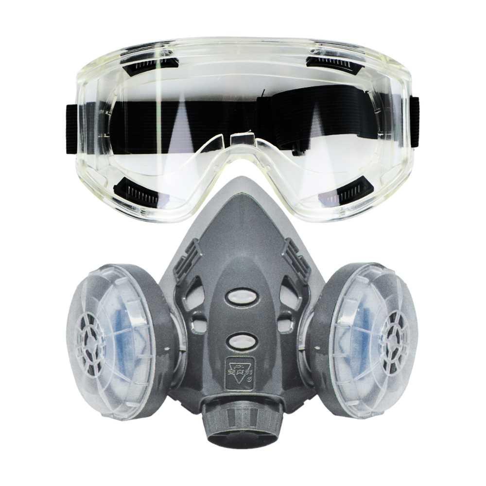 308Plus Masker Gas Respirator Anti-Dust Chemical Safety Glasses - SF03