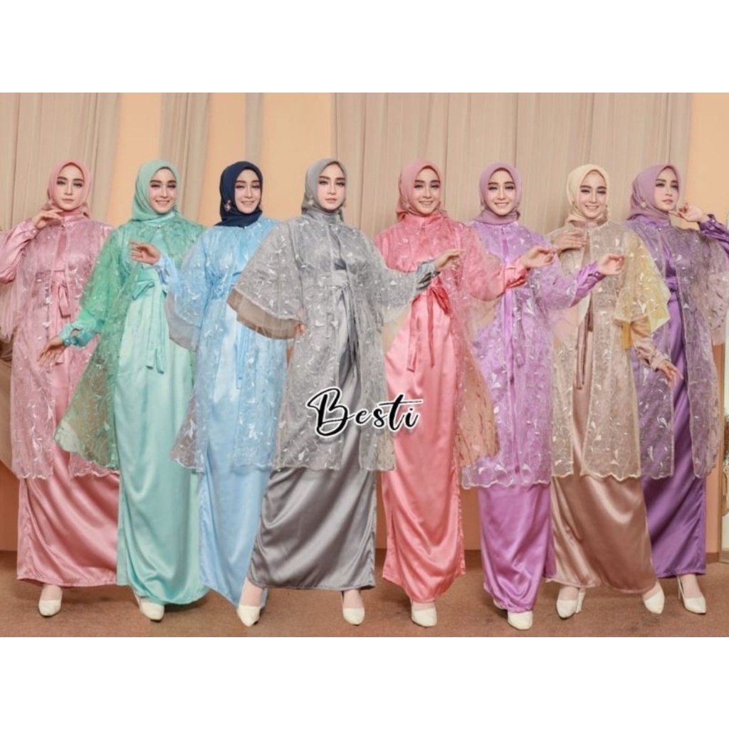 VIOLIN DRESS LUCIA DRESS MUSLIM WANITA TERBARU GAMIS PESTA LEBARAN TERBARU DRES POLOS KIMONO WARNA SAGE