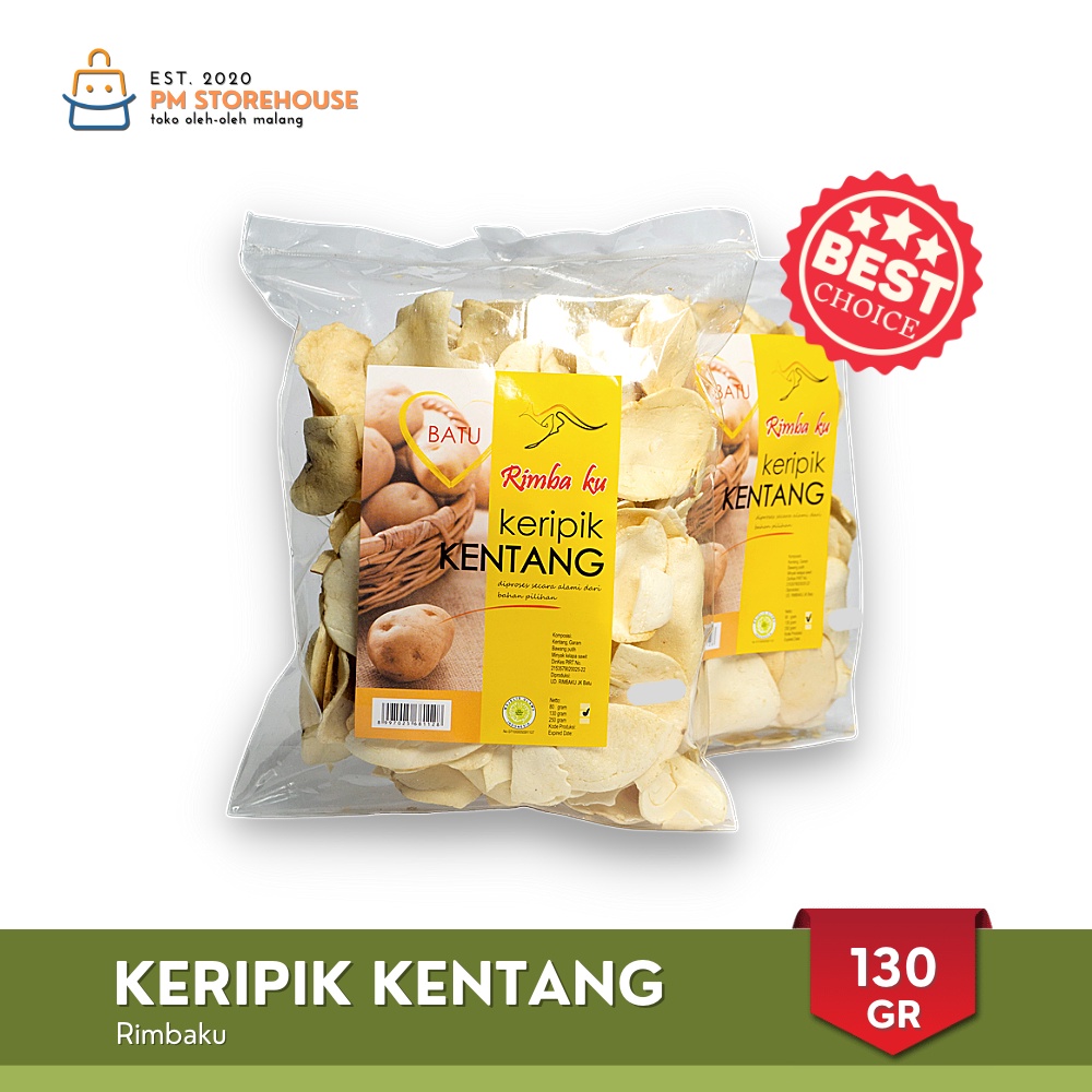 Keripik Kentang Putih Rimbaku Asli Batu - Malang