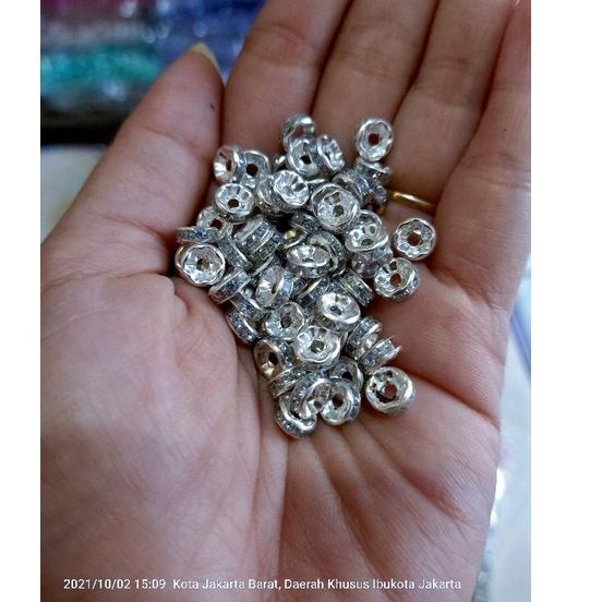 ✨ 7.7  RONDEL Spacer / pembatas, 8mm (100pcs)