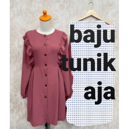 BAJU TUNIK FULL KANCING TERBARU TRENN MASA KINI