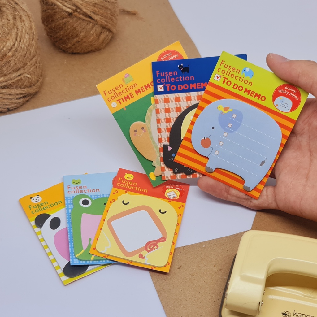 

CRAFTYS Sticky Notes Memo Animal / Kertas Memo Karakter Stationary