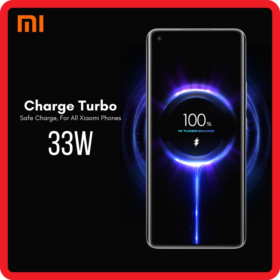 Charger Xiaomi 33W Turbo Charge 33 Watt Type C Xiaomi Turbo Charging Mi10 Poco F2 Redmi Note 9 10 Pro