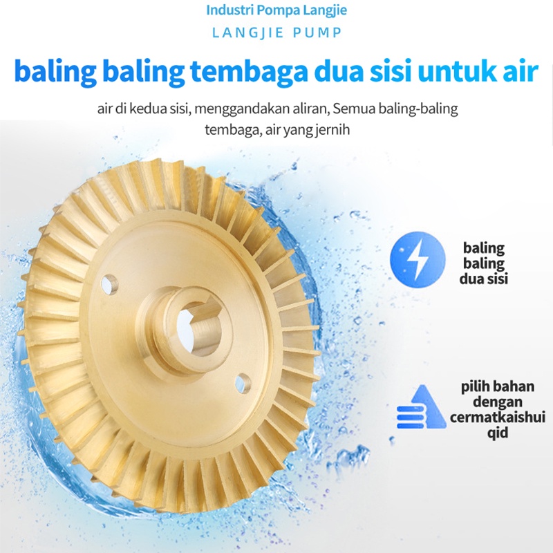 Pompa penguat tekanan air otomatis / Rumah tangga 100W /Keran pompa booster otomatis 200V