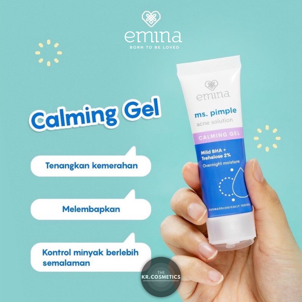 Emina Ms. Pimple Acne Solution Calming Gel Pelembab Malam Hari Atasi Jerawat 20 ml