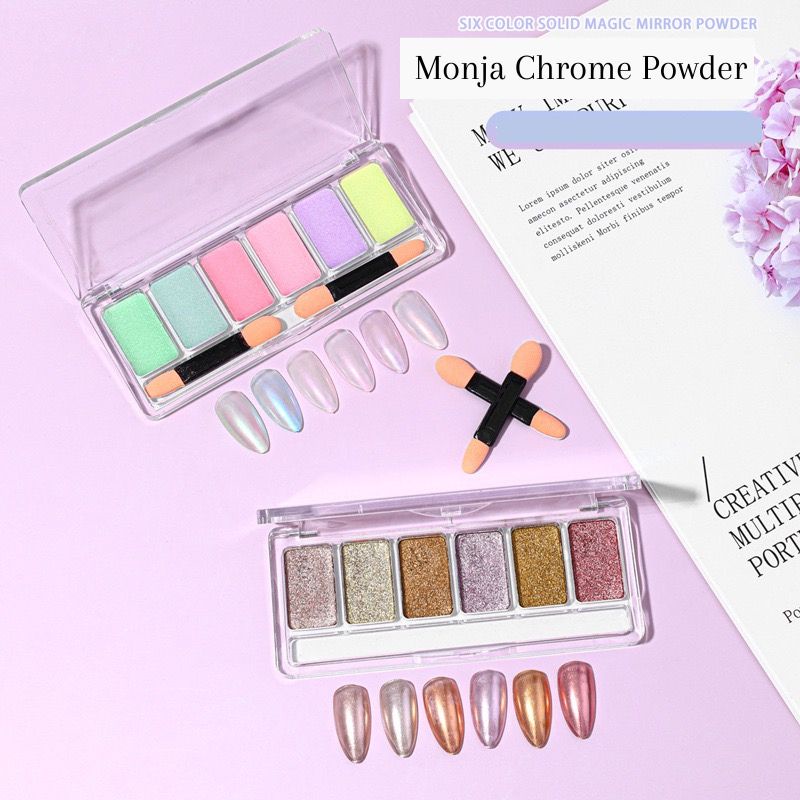 Monja Magic mirror powder / Vhrome powder nail art