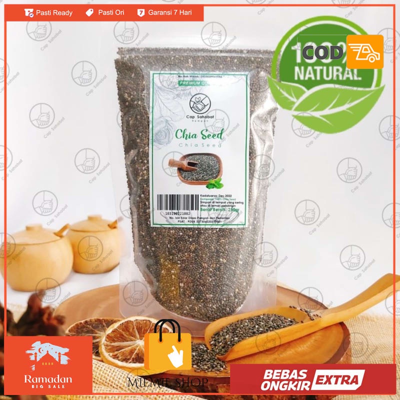 

250gr Black Chia Seed ORGANIK / Rempah / JSR 100 PREMIUM QUALITY