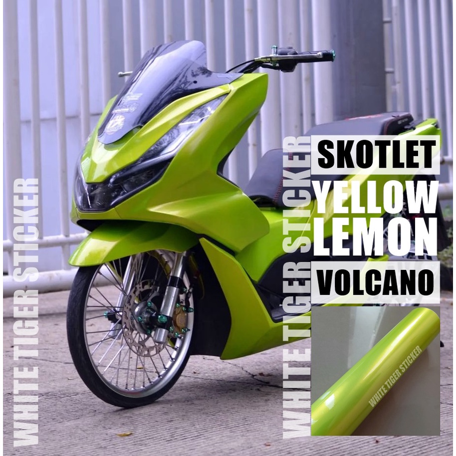 SKOTLET STIKER MOTOR HIJAU LEMON LEMBAYUNG GOLD SKOTLET KUNING LEMON LEMBAYUNG SKOTLET LEMBAYUNG