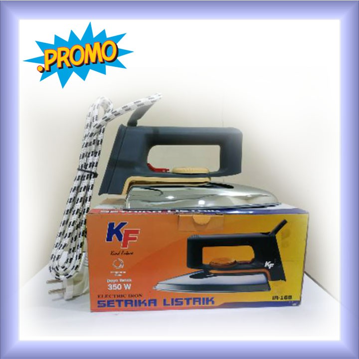 Setrika KF IR-168 Setrika Anti Lengket Cepat Panas free stop kontak 5lubang 3meter