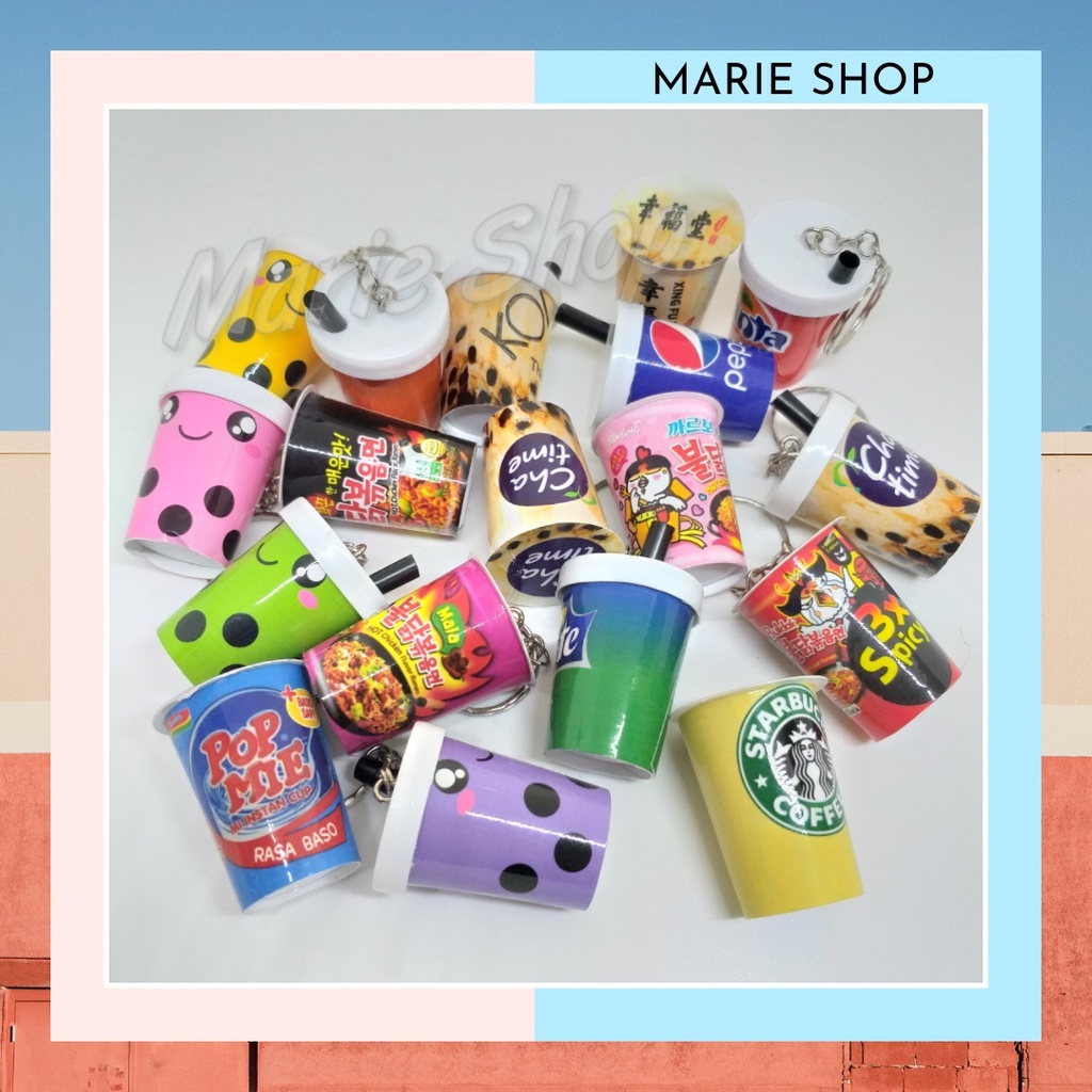 GANTUNGAN KUNCI SNACK DAN MAGNET KULKAS SNACK MINIATUR - GANTUNGAN KUNCI MINIATUR BOBA