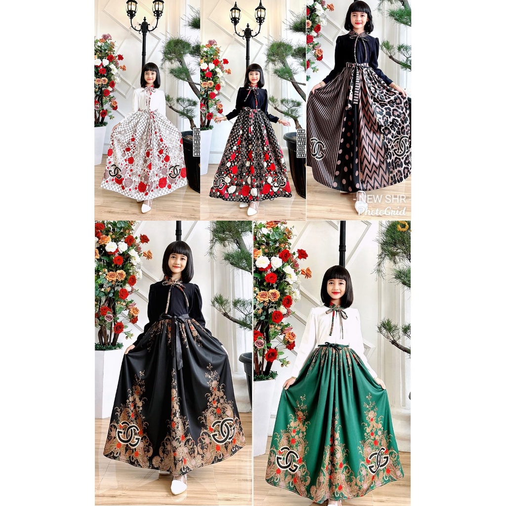 "NEW"  MAXI DRESS RAJUT MIX SCUBA KIDS SHR ORI 100%