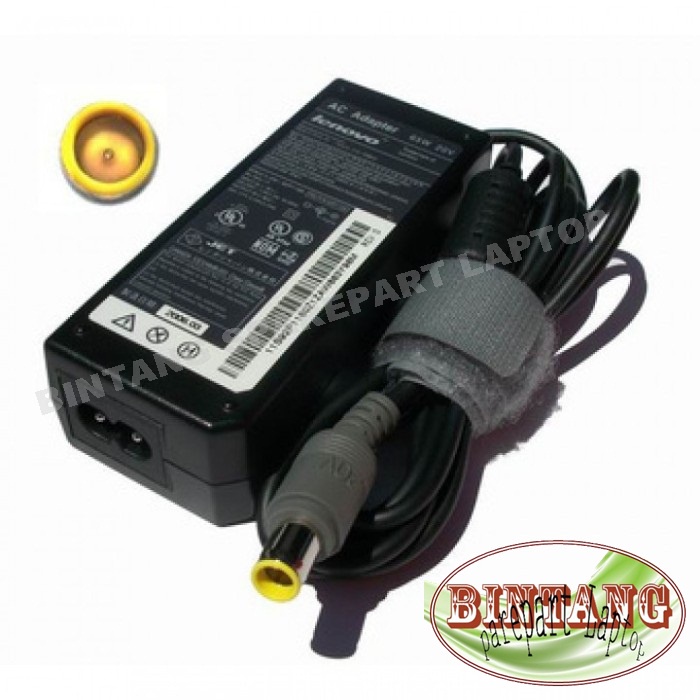 Adaptor Laptop casan Len0v0 ThinkPad  20V - 3,25A Colokan Jarum lubang besar 20V 4.5A 92P1159, 92P1160, PA-1650-171, 92P1211, 92P1212, 92P1255, 92P1253, 92P1254, 40Y7696 x60 T60 R60 Z60 X60S 3000 C100 C200 N100 V100 V200 B580 E30 E325 E40 E425 E430C