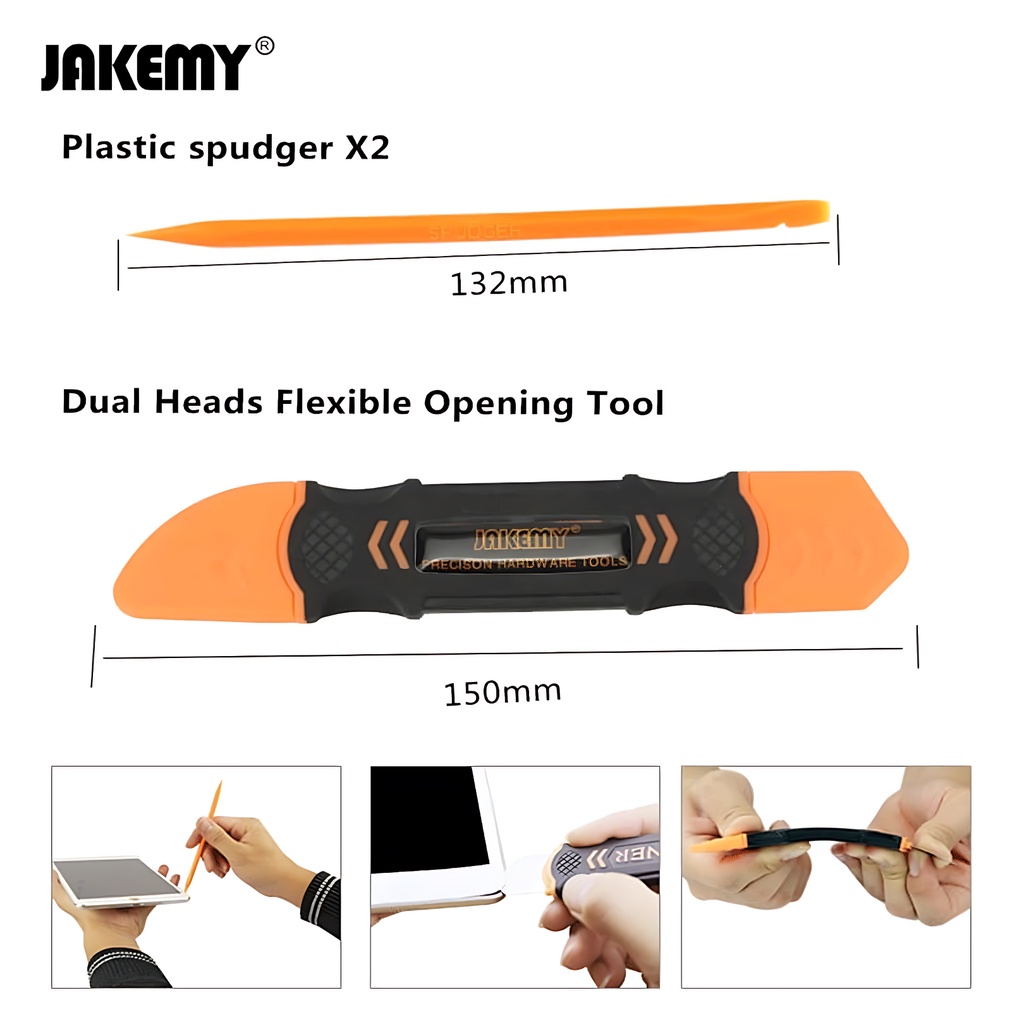 Jakemy Opening Tool Congkelan Stainless Steel Roller Lengkap Set Original JM-OP15