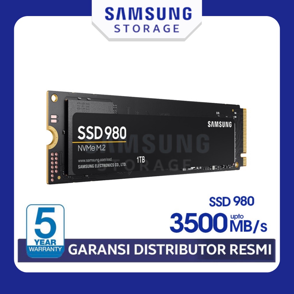 Samsung SSD 980 SSD 250GB / 500GB / 1TB M.2 SSD M2 PCIe GEN3.0 NVMe 1.4 2280 M2 SSD Internal SSD WD SSD ADATA SSD SANDISK Garansi 5 Tahun