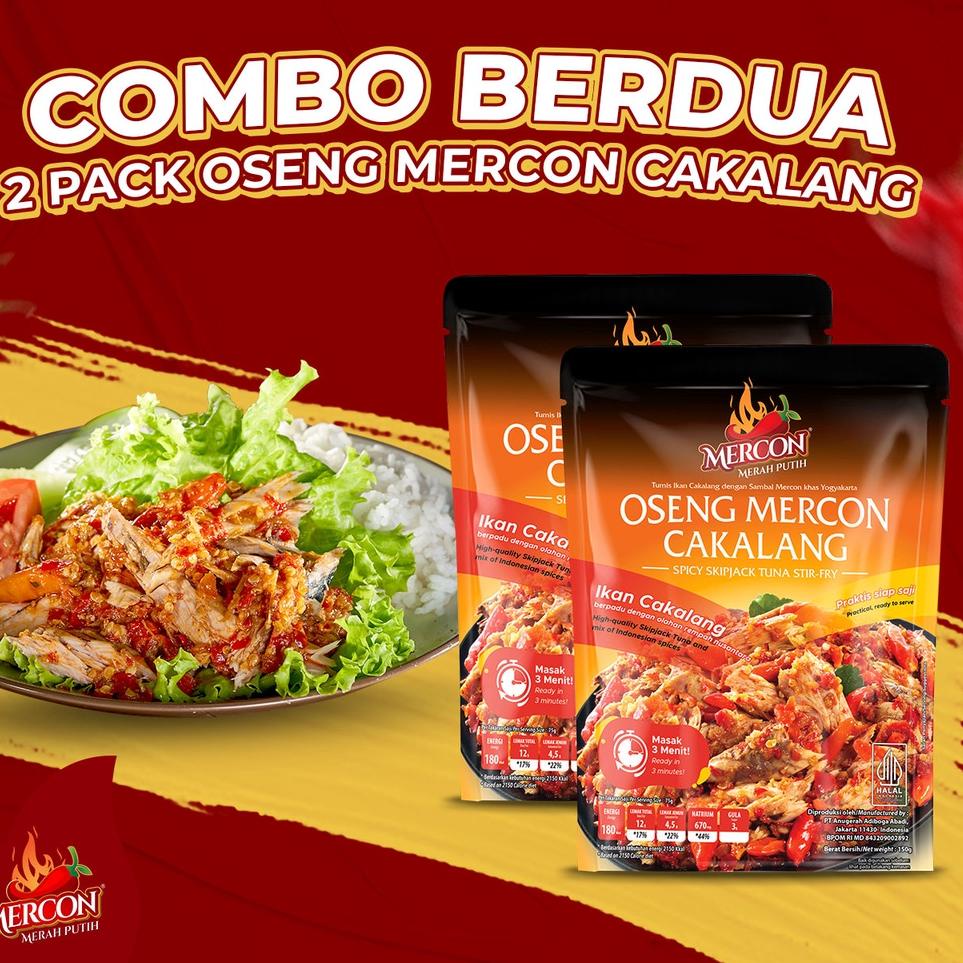 ❋ Mercon Merah Putih - Hemat Combo Berdua || 2 x Oseng Mercon Cakalang ℮