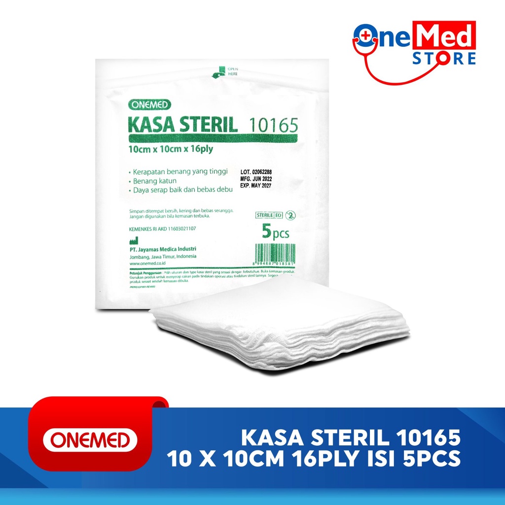 Kasa Steril 10165 OneMed 10x10cm 16 ply 5 pcs OJ2