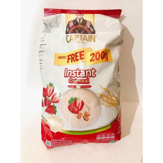 

Captain Oat Instant Oatmeal Merah 800g